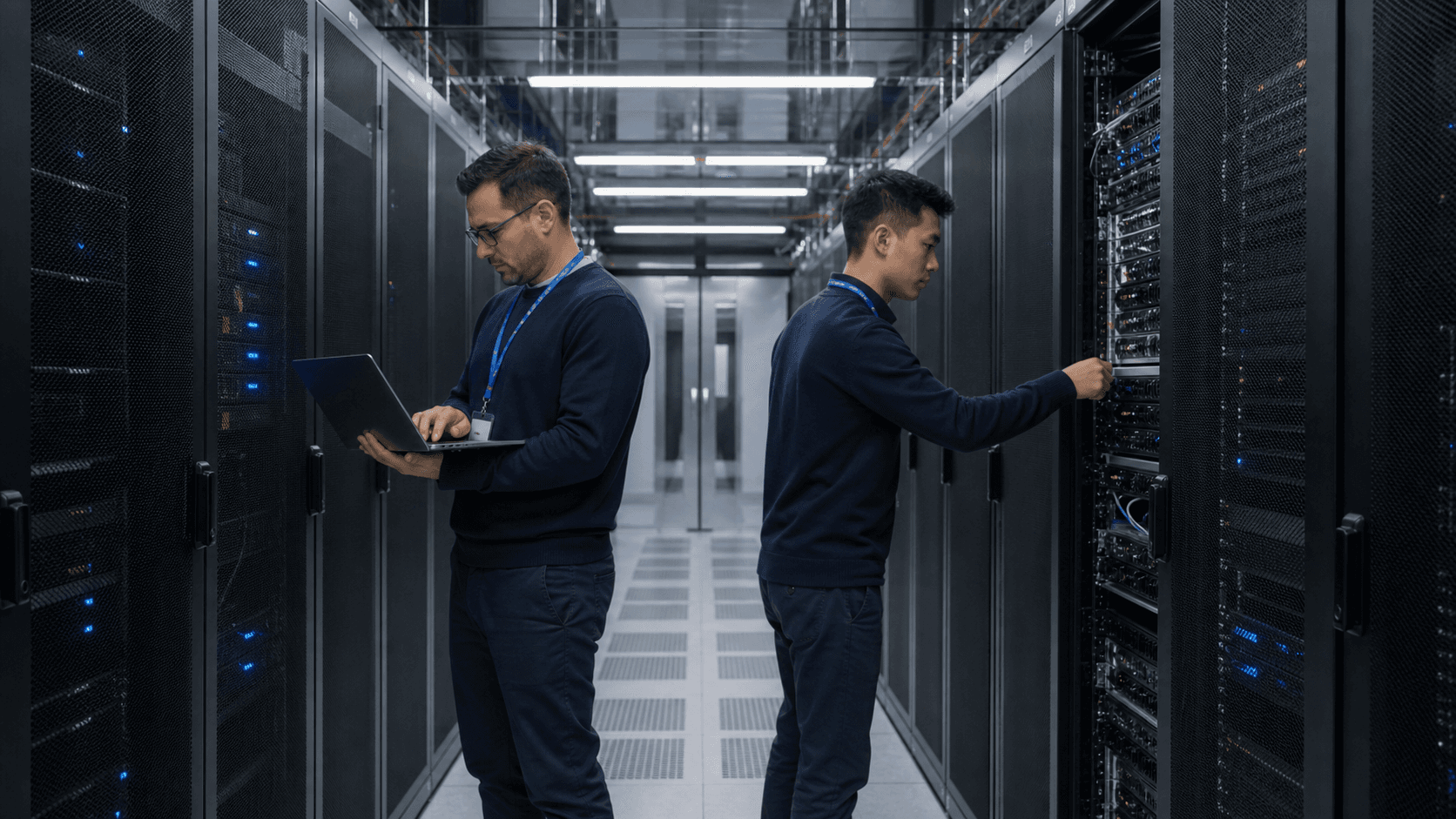 Ingénieur supervisant une infrastructure cloud et ses signaux de fiabilité